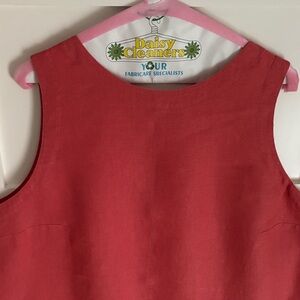 Sleeveless Red Linen Tank Top by BANANA REPUBLIC